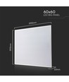 60x60 PHILIPS driver LED-panel, 40W - 120lm/W, 5 års garanti, hvit kant