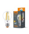 E27 10W LED filament pære - A60, 4000K, 360 grader, glass