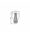 G45 LED-pære 6W E27 - kullrød, ravfarget, ekstra varm hvit, 230V, 680lm, forbruk 6W