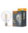 G95 LED-pære 7W E27 - kullrød, dimbar, nøytral hvit, 230V, 806lm