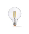 G95 LED-pære 7W E27 - kullrød, dimbar, nøytral hvit, 230V, 806lm