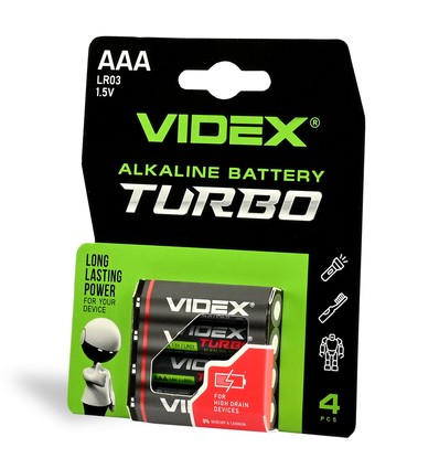 4 stk. LR03T/AAA - Alkaline batteri