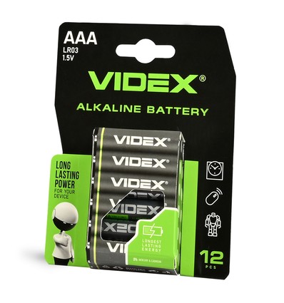 12 stk LR03/AAA - Alkaline batteri