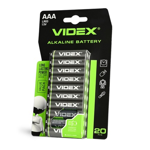 20 stk LR03/AAA - Alkaline batteri