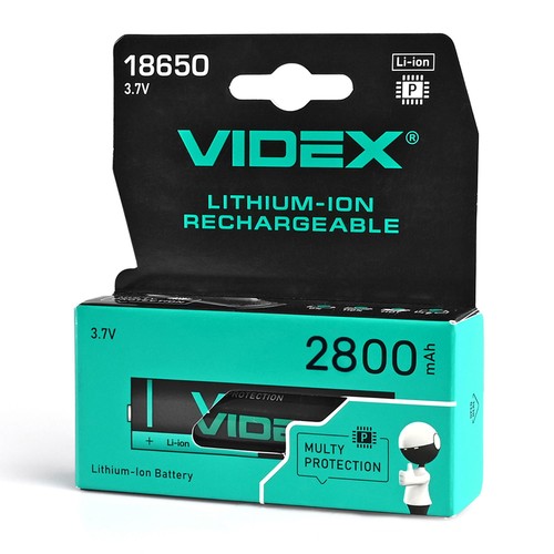 Litium-ion batteri - 18650-P 2800mAh, med termisk beskyttelse