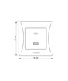 Vegguttag - USB-A + USB-C PD20W svart