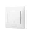 1-polet bryter - korrespondanse, 86x86mm, hvit