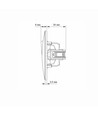 2-polet bryter - LED-baklys, svart