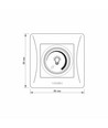 LED-dimmer 200W - hvit