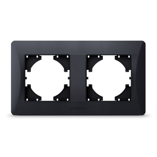 Ram - 2 modul, horisontal, svart.