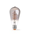 St64 LED-pære 4W E27 - glødetråddempbar spiral gråtonet / askefarget ekstra varm hvit, 230V, lysstyrke 100, forbruk 4