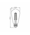 E27 6W dimbar LED pære - ST64, filament, amber glass, 2200K, flicker free