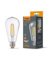 E27 6W dimbar LED filament pære - ST64, 630lm, 4000K nøytral hvit, 360 grader