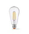 E27 6W dimbar LED filament pære - ST64, 630lm, 4000K nøytral hvit, 360 grader