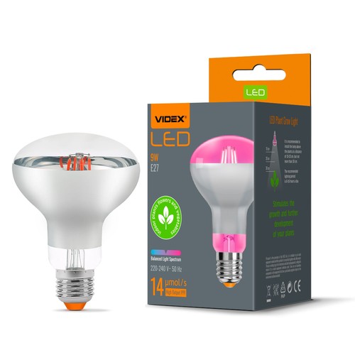 R80 LED plantevekstpære 9W E27 - Fito, 230V