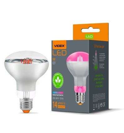 R80 LED plantevekstpære 9W E27 - Fito, 230V