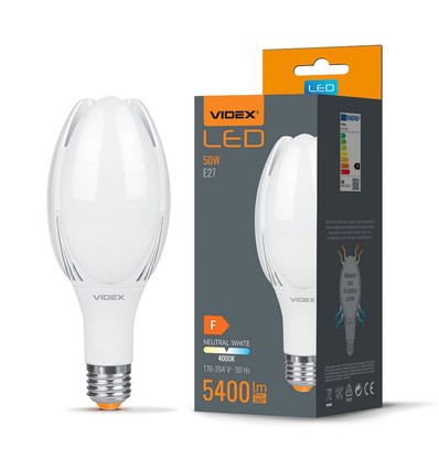 A108 LED-pære 50W E27 - nøytral hvit, 230V, 5400lm