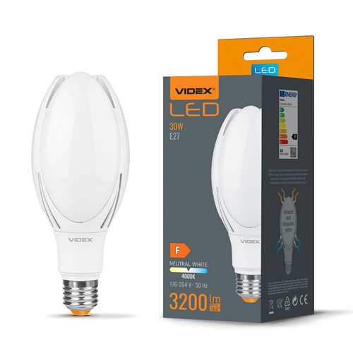 A96 LED-pære 30W E27 - nøytral hvit, 230V, 3200 lm