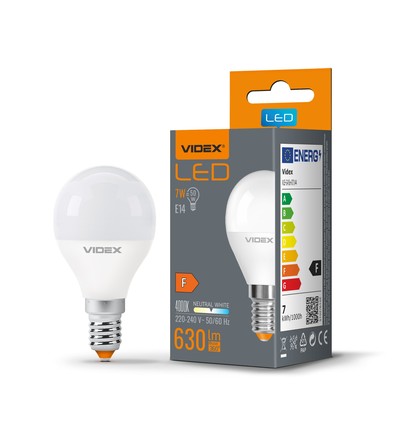 E14 7W LED kronepære - G45, 4000K, 700lm, IP20 innendørs