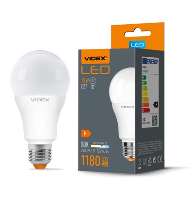A60 LED-pære 12W E27 - kald hvit, 230V, 1180 lm