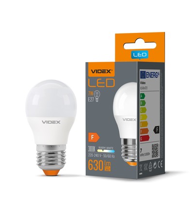G45 LED-pære 7W E27 - varm hvit, 230V, 630lm