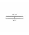60 cm T8 LED-rør 10W - glass, kald hvit, 230V, 1050 lm, forbruk 10W