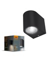 3W fasade vegglampe - Sort, 180lm, 2700K, IP54 utendørs, aluminium