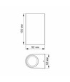 Pelle armatur 6W - fasade dobbeltsidig, svart, 230V, lysstyrke 600, forbruk 6