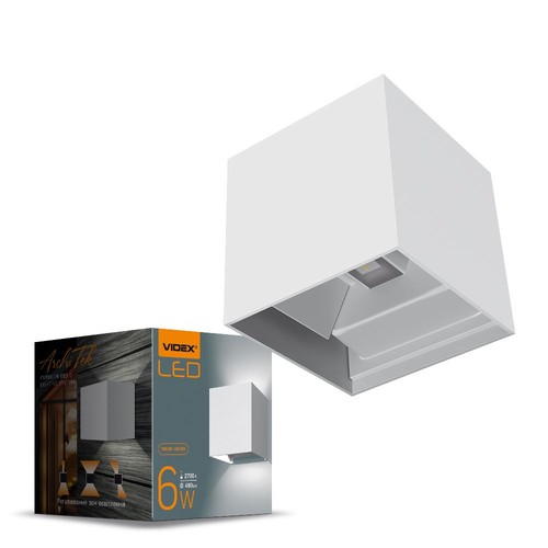 Eric armatur 6W - fasade dobbeltsidig, hvit, 230V, lysstyrke 580, forbruk 6