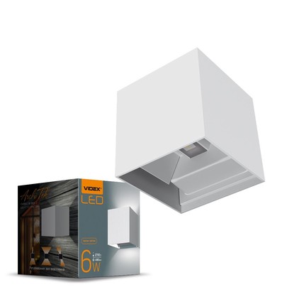Eric armatur 6W - fasade dobbeltsidig, hvit, 230V, lysstyrke 580, forbruk 6