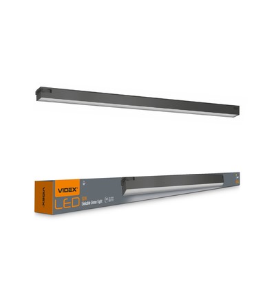 120 cm LED lineært lys 50W - sammenkoblingsbar, 5000K, svart, 230V, 5000lm