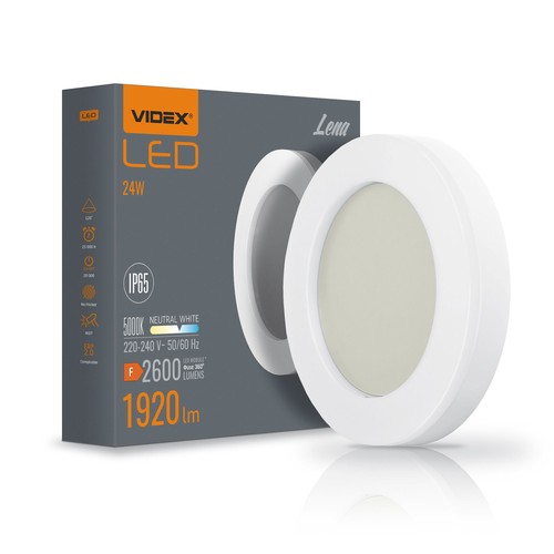 Lena vegglampe 24W - nøytral hvit, 230V, 2600lm