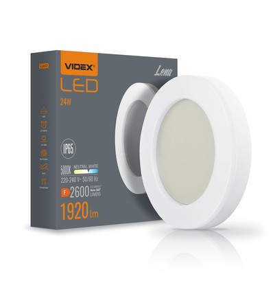 Lena vegglampe 24W - nøytral hvit, 230V, 2600lm