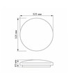 Mila taklampe 24W - nøytral hvit, 230V, lysstyrke 2500lm, forbruk 24W