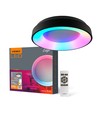 Edge pendellampe 72W - LED, dimbar, med fjernkontroll, RGB, svart, spenning: 230V, lysstyrke: 7500, forbruk: 72