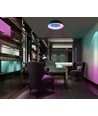 72W LED taklampe, dimbar - RGB+CCT, sort, 450x450mm, inkl. fjernkontroll og minnefunksjon