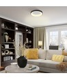 Edge pendellampe 72W - LED, dimbar, med fjernkontroll, RGB, svart, spenning: 230V, lysstyrke: 7500, forbruk: 72