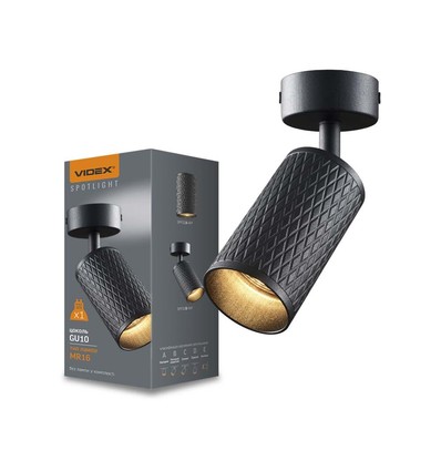 Grant spotlysarmatur GU10 - vegg- og tak, svart, 230V, maks 30W