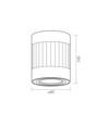Takspotlampe GU10 - Paul, hvit
