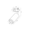 Spot-skinnearmatur GU10 - Skot sort, 230V, maks 30W