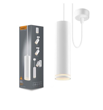 GU10 pendel spot - Hvit, Ø6cm, aluminium, uten lyskilde