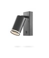 Kent spotlampe GU10 - veggmontert, svart, 230V, maks 30W