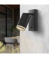 Kent spotlampe GU10 - veggmontert, svart, 230V, maks 30W
