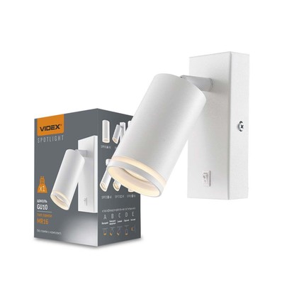 Kent spotlampe GU10 - veggmontert, hvit, 230V, maks 30W