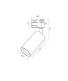 Lonzo GU10 1-faset skinnespot - Uten lyskilde, sort, 1F2W