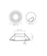 Innfelt spotlampe - spenning: 230V, forbruk: maks 30
