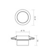 Innebygd spotlysarmatur - spenning: 230V, forbruk: maks 30