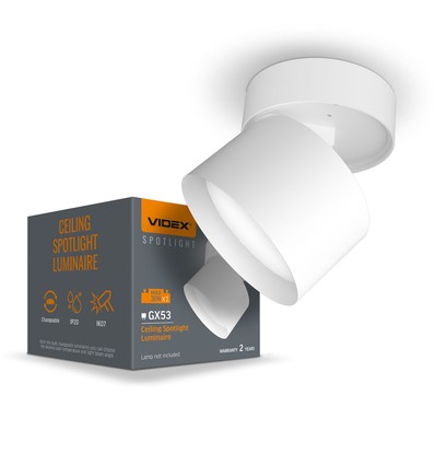 Takspot lampe GX53 - spenning: 230V, forbruk: maks 30