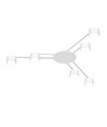 Takspotlampe GX53 - maks 6x30W, 230V