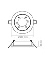 GX53 Downlight - sort, rund, uten lyskilde